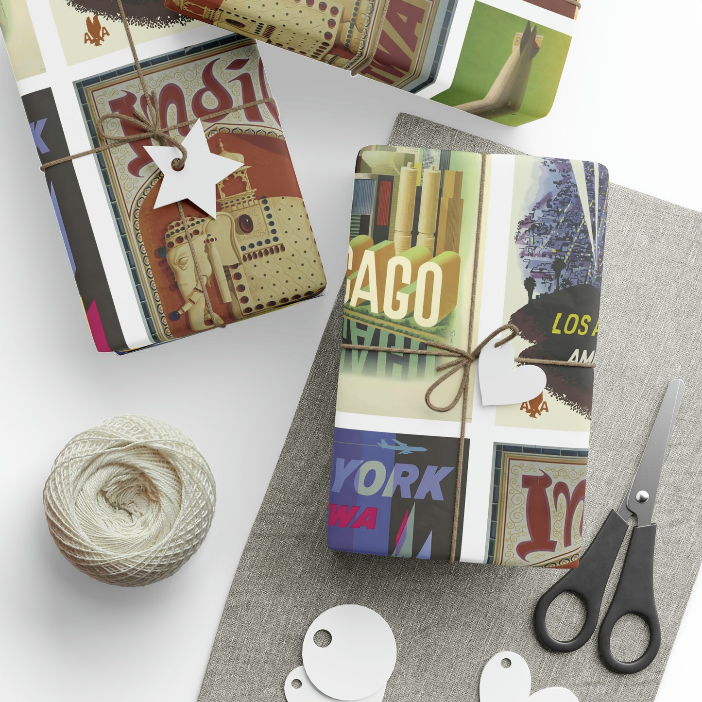 World Wrapping Paper - Vintage Travel Posters - 2