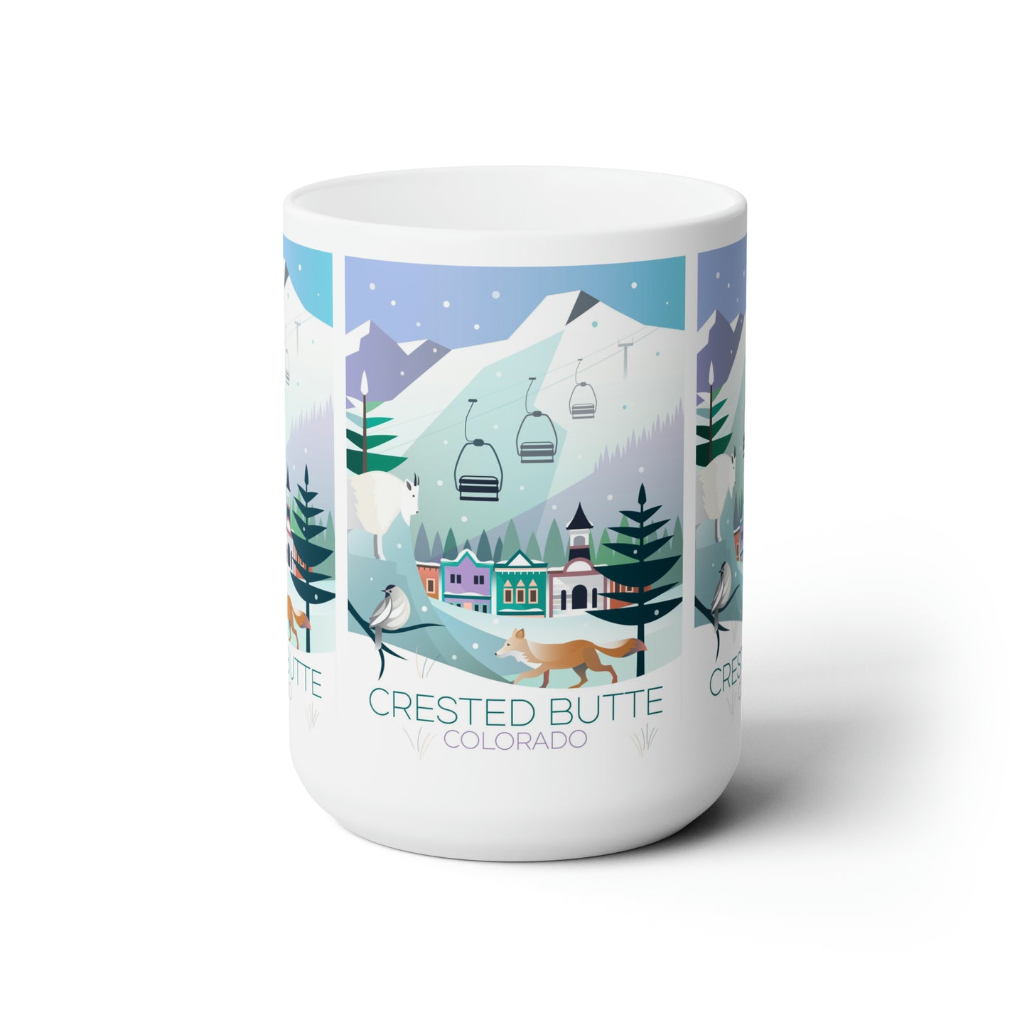 Crested Butte (Winter) Keramiktasse 11oz oder 15oz