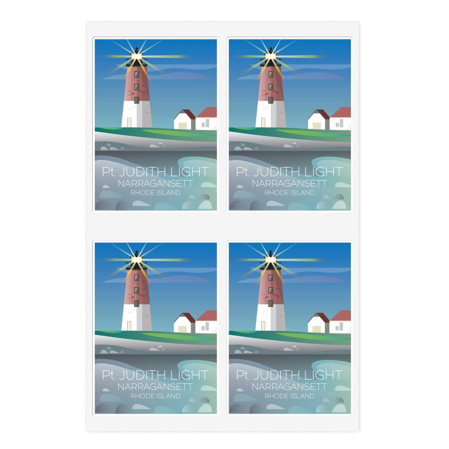 Feuille d’autocollants Point Judith