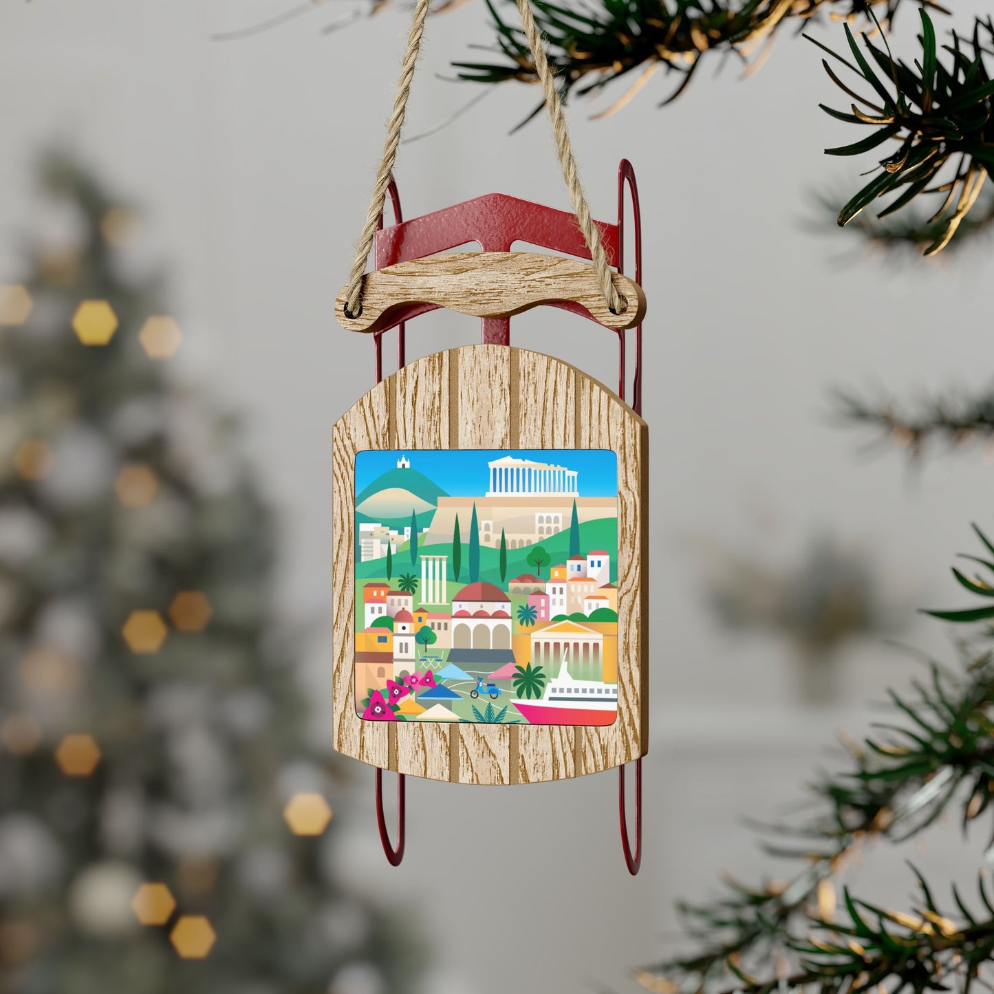 Athens Sled Ornament