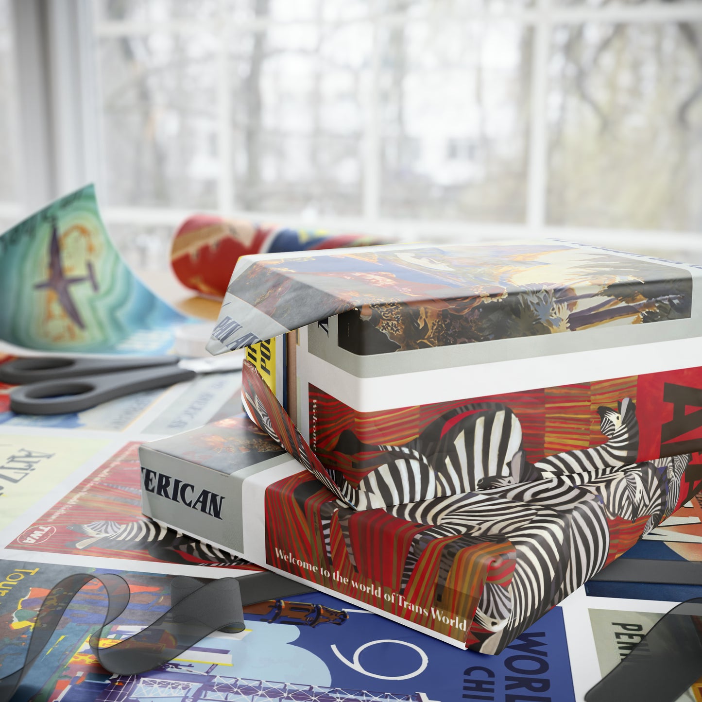 World Wrapping Paper - Vintage Travel Posters - 1