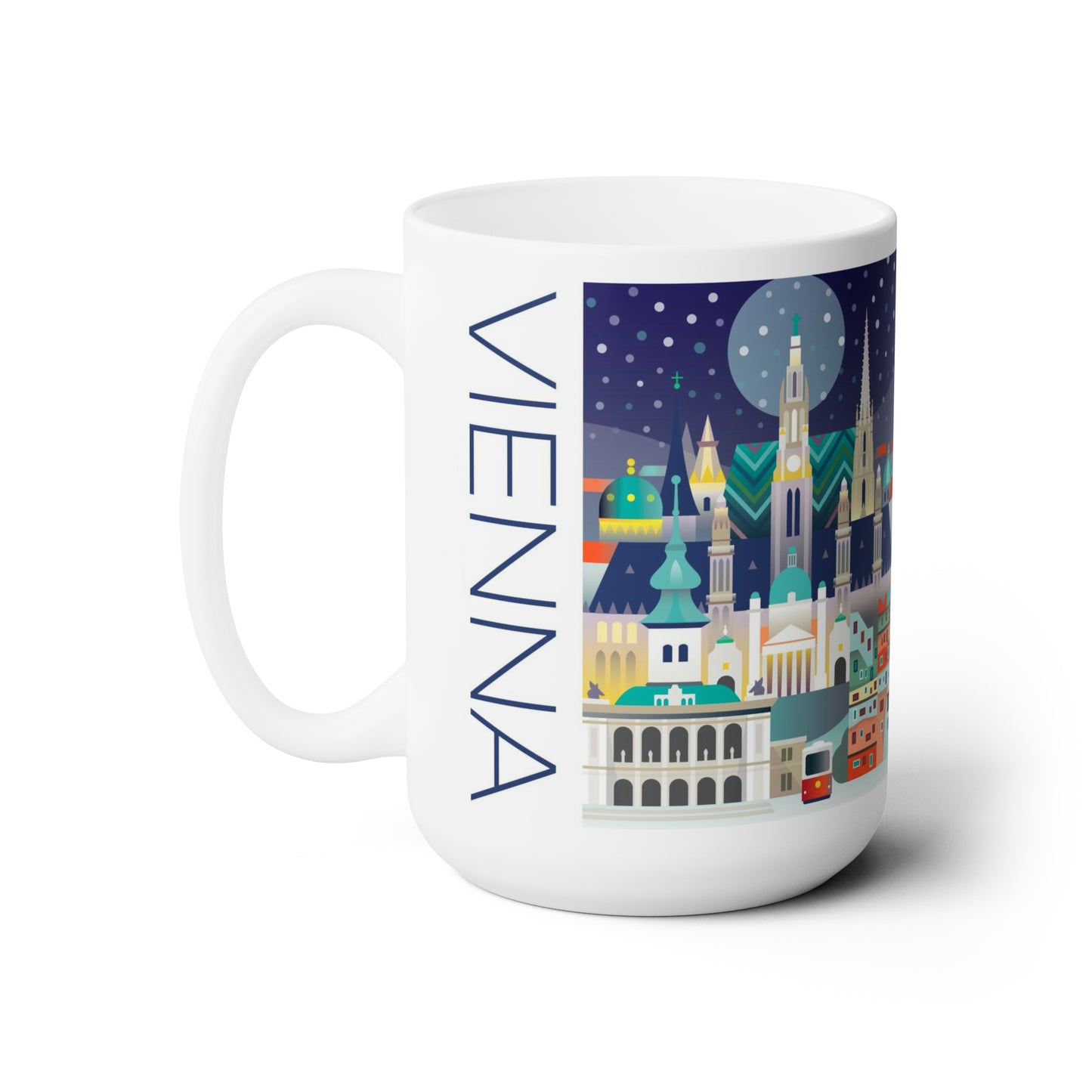 Tasse en céramique de Vienne 11oz ou 15oz
