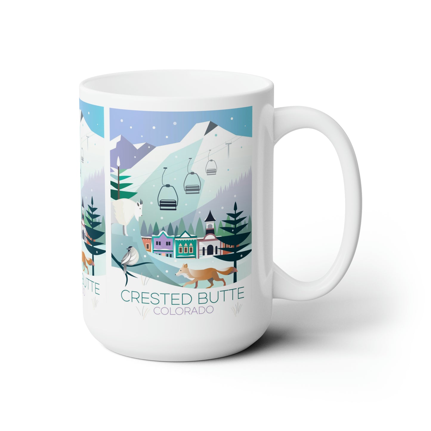 Crested Butte (Winter) Keramiktasse 11oz oder 15oz