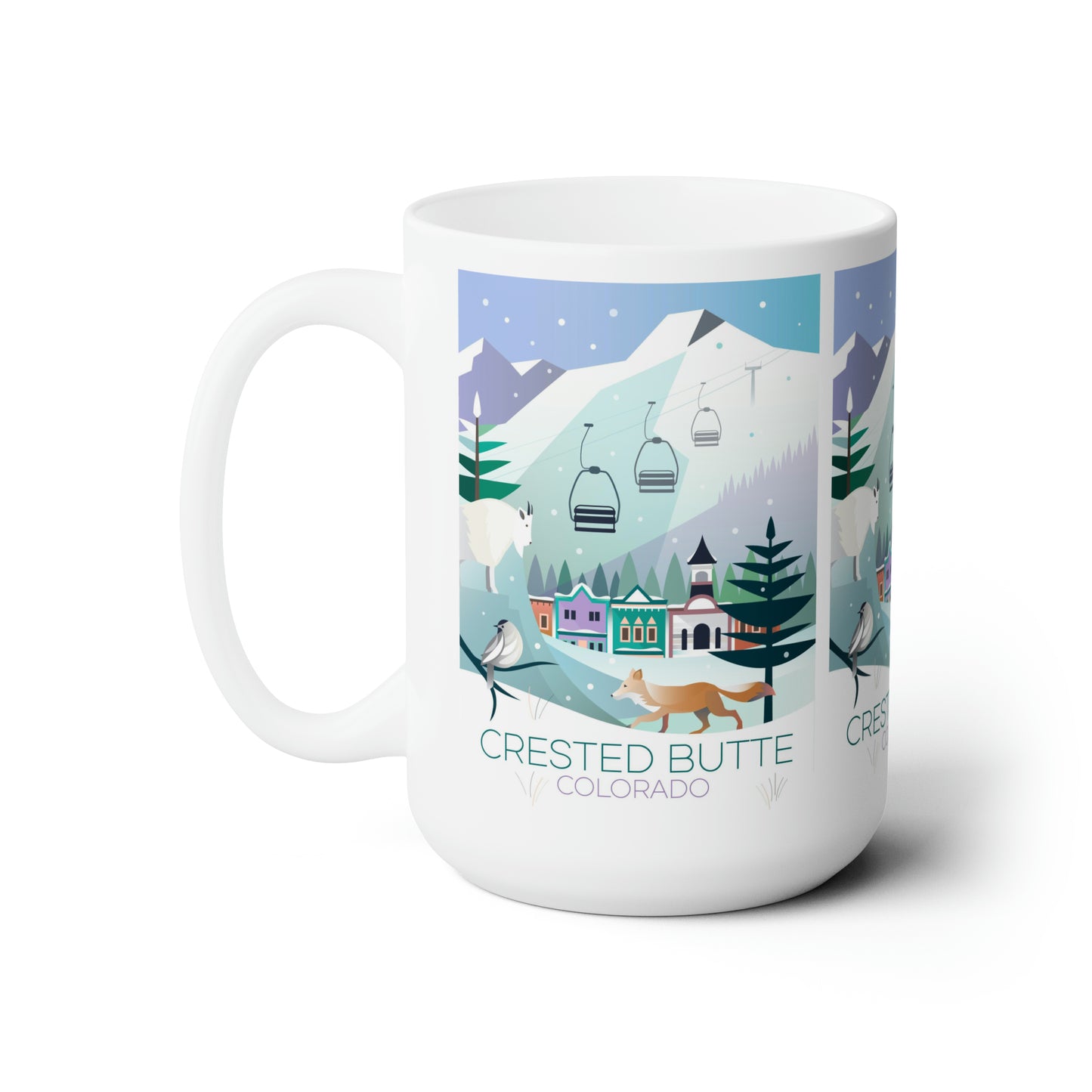 Crested Butte (Winter) Keramiktasse 11oz oder 15oz