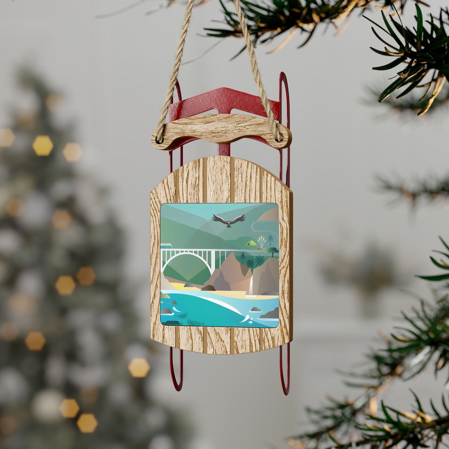 Big Sur Sled Ornament
