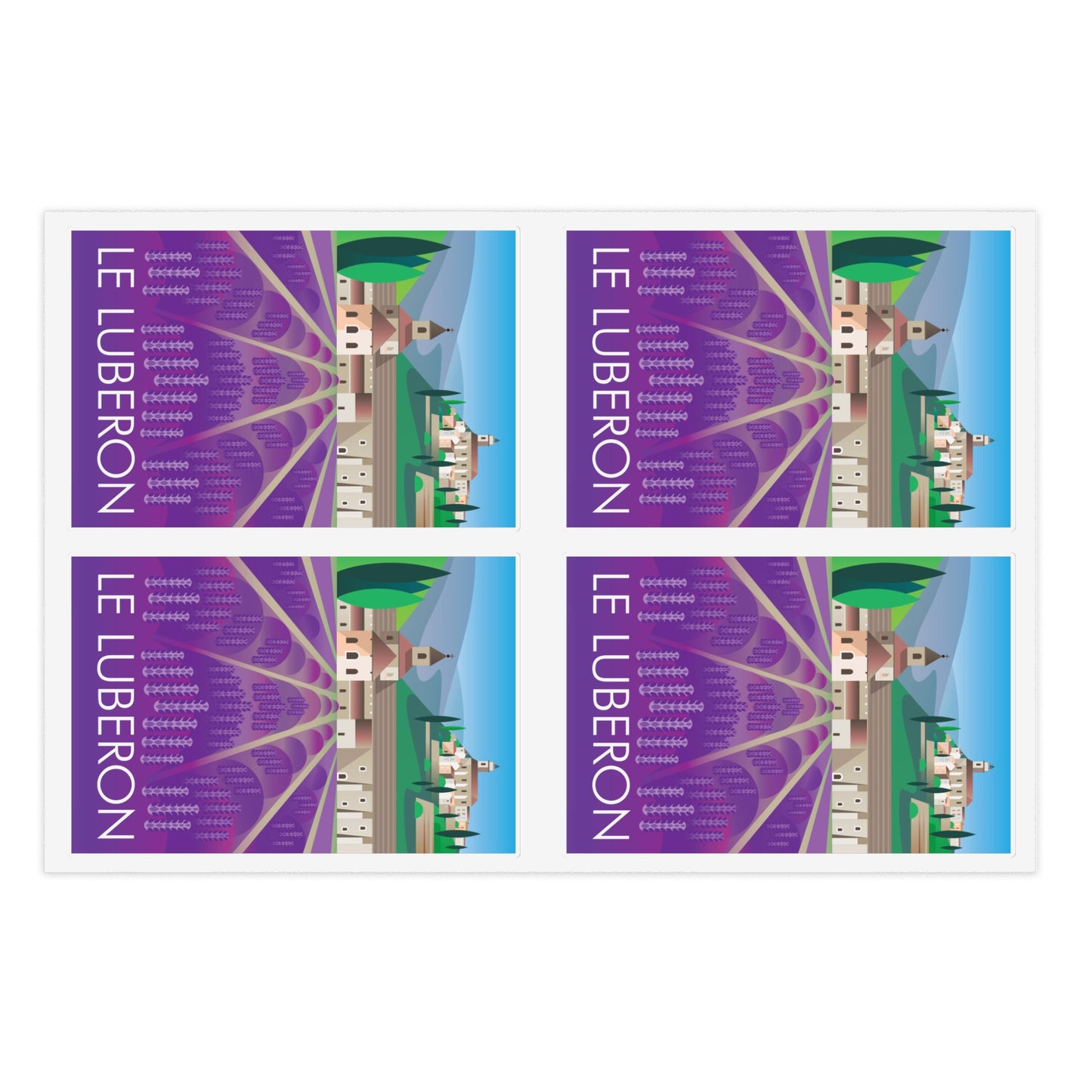 Feuille d'autocollants Le Luberon