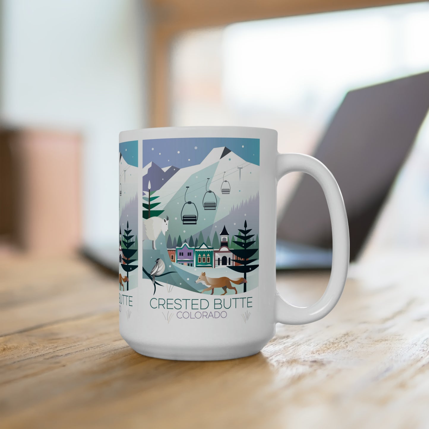Crested Butte (Winter) Keramiktasse 11oz oder 15oz