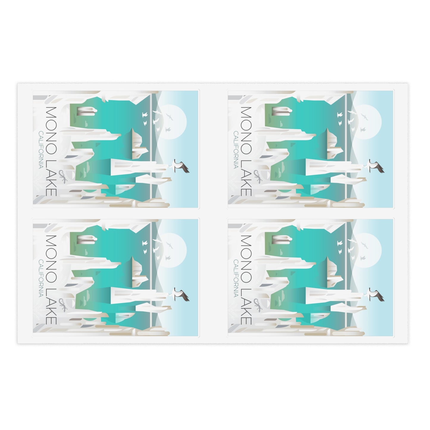 Feuille d’autocollants du lac Mono