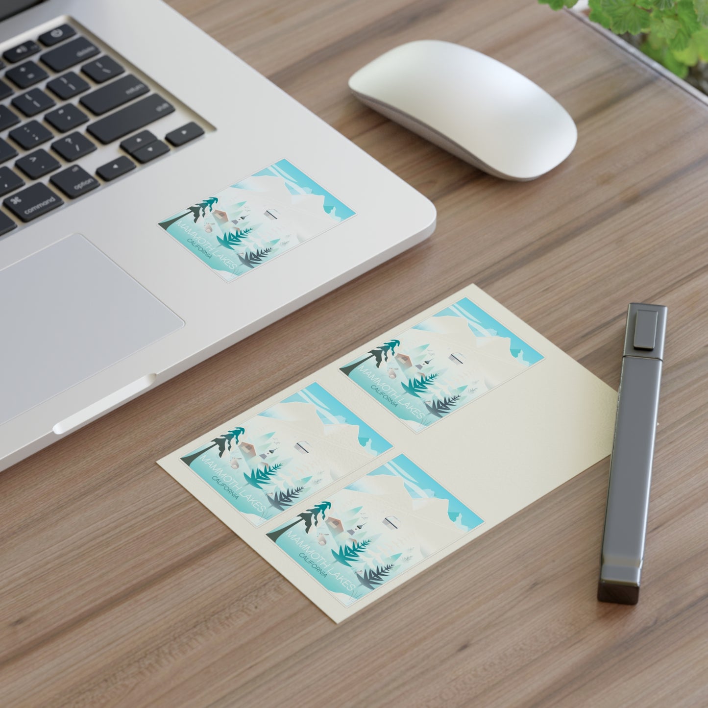 Feuille d’autocollants d’hiver de Mammoth Lakes