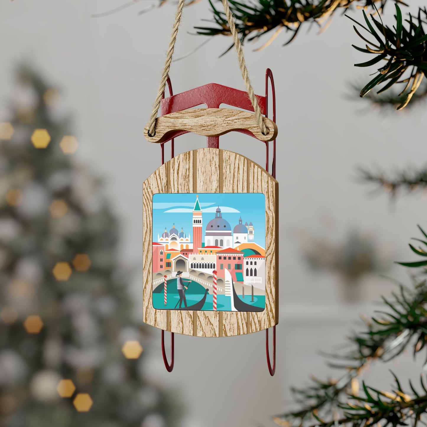 Venice Sled Ornament