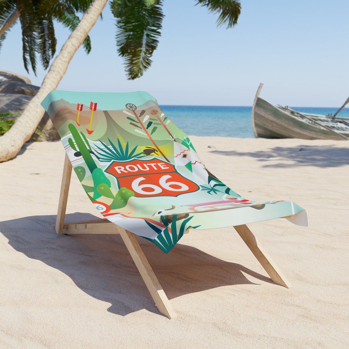 Route 66 Beach Towel