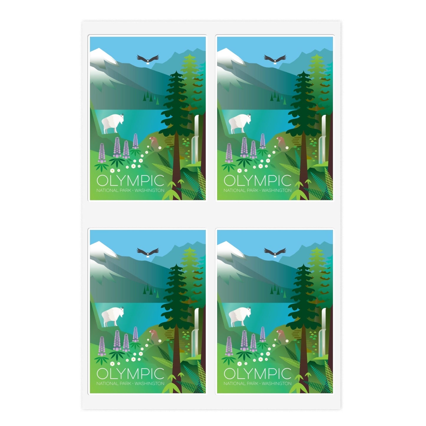 Feuille d’autocollants du parc national olympique