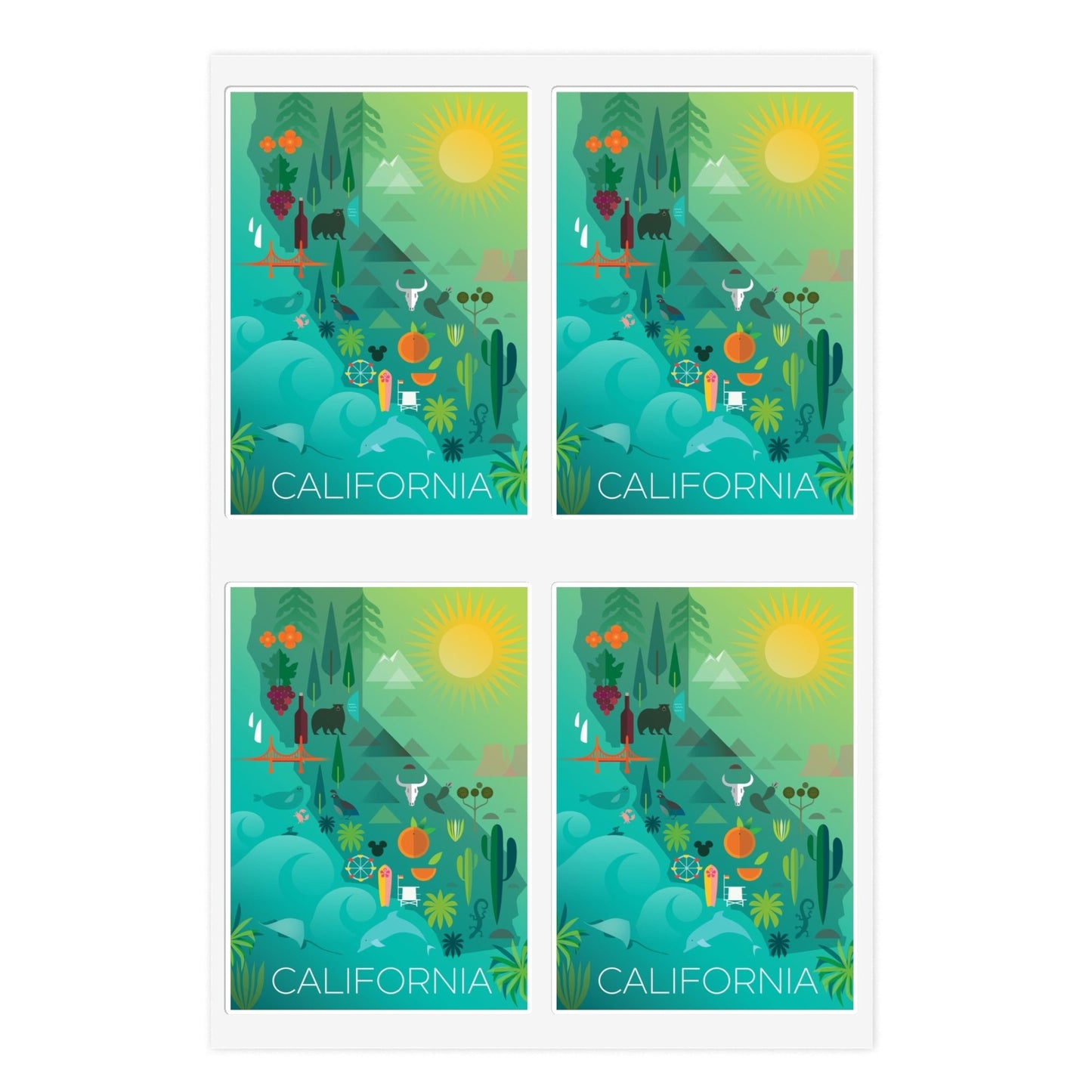 California Sticker Sheet