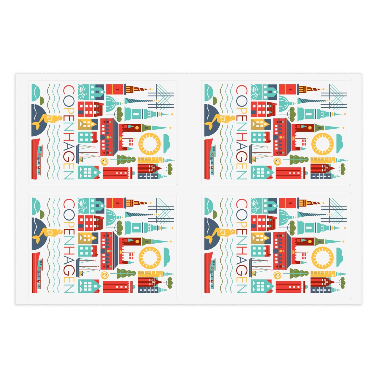 Feuille d’autocollants Scandi de Copenhague