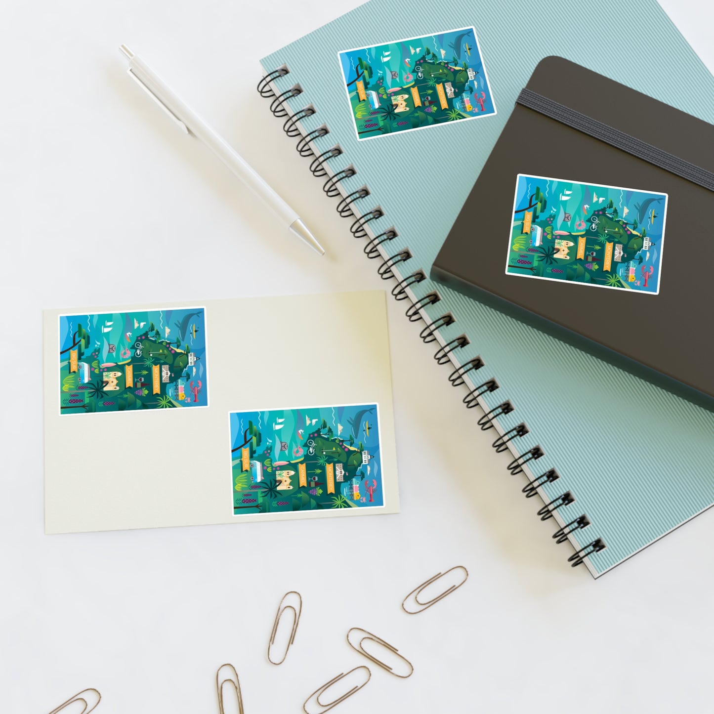 Feuille d’autocollants Monterey + Carmel