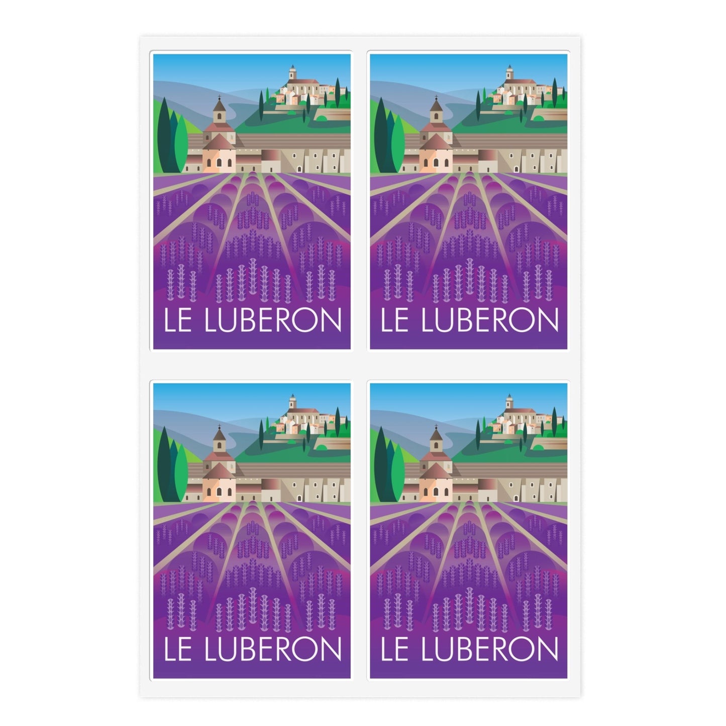 Feuille d'autocollants Le Luberon