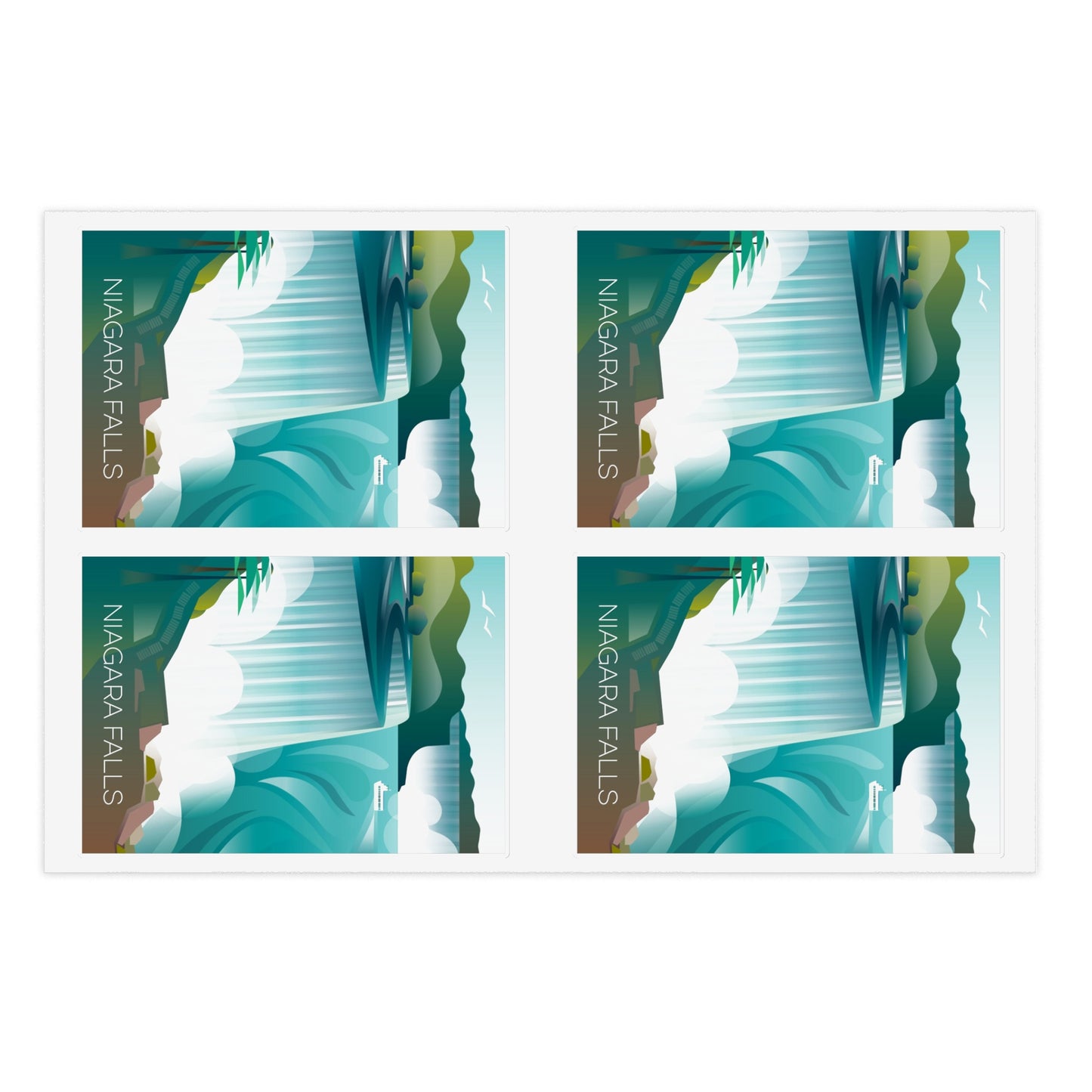 Feuille d’autocollants des chutes du Niagara
