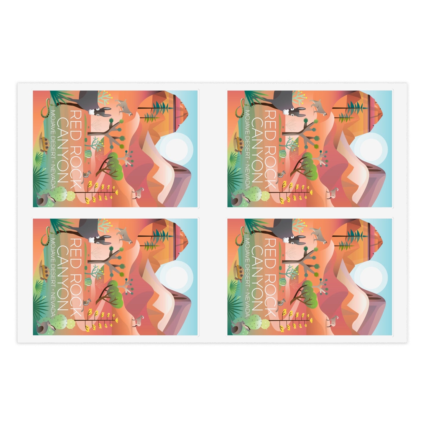 Red Rock Stickerbogen
