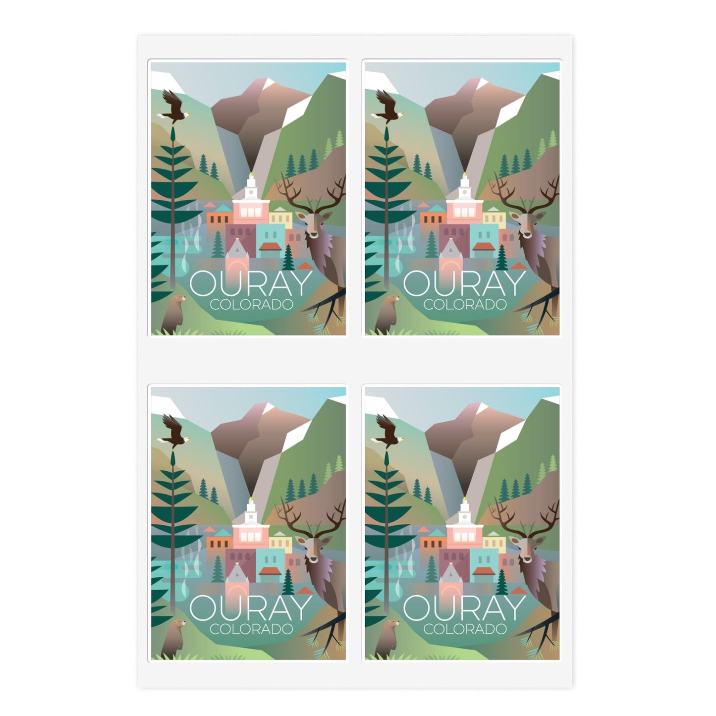 Feuille d’autocollants Ouray