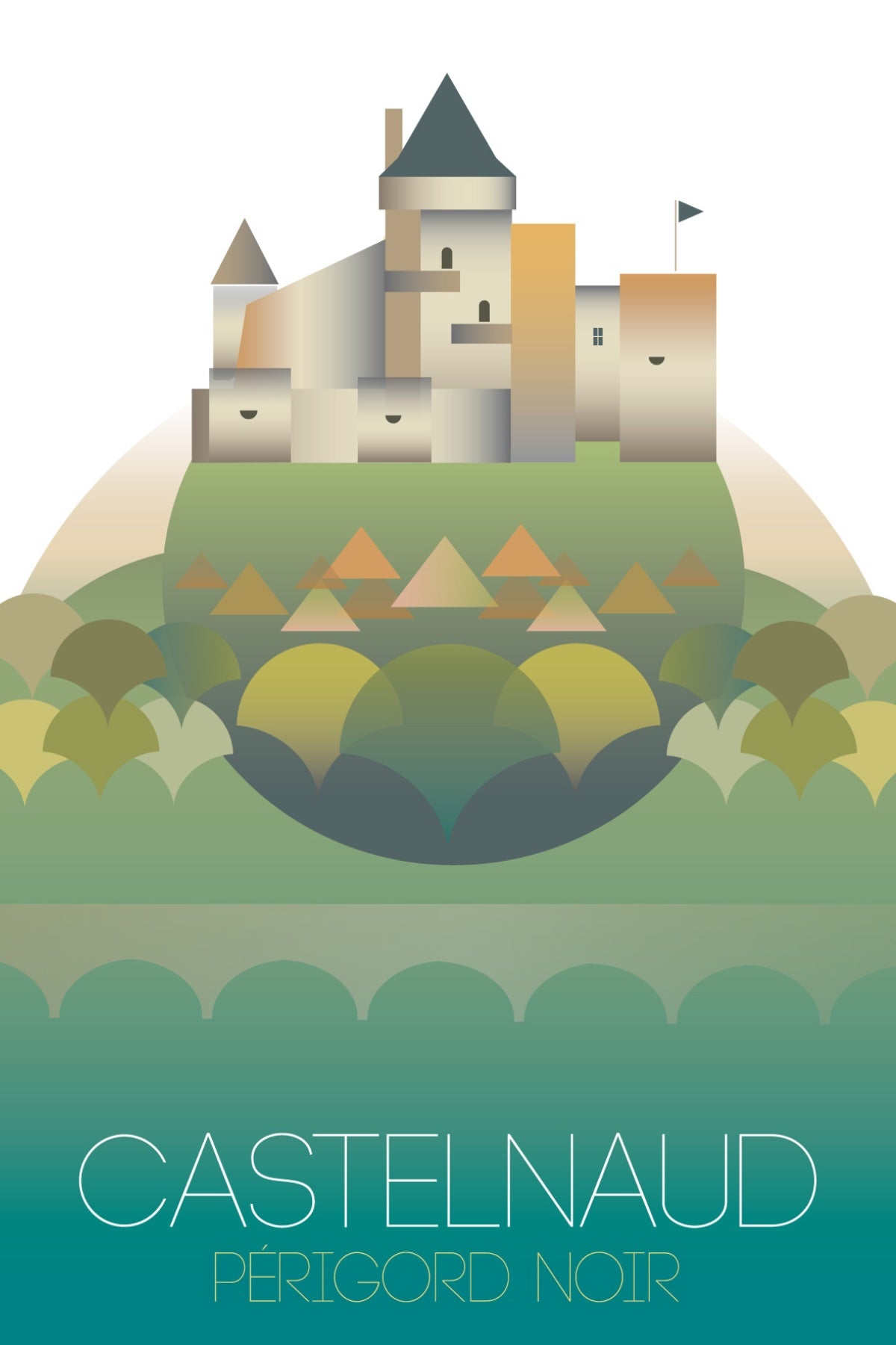 Castelnaud, Perigord Noir Postcard