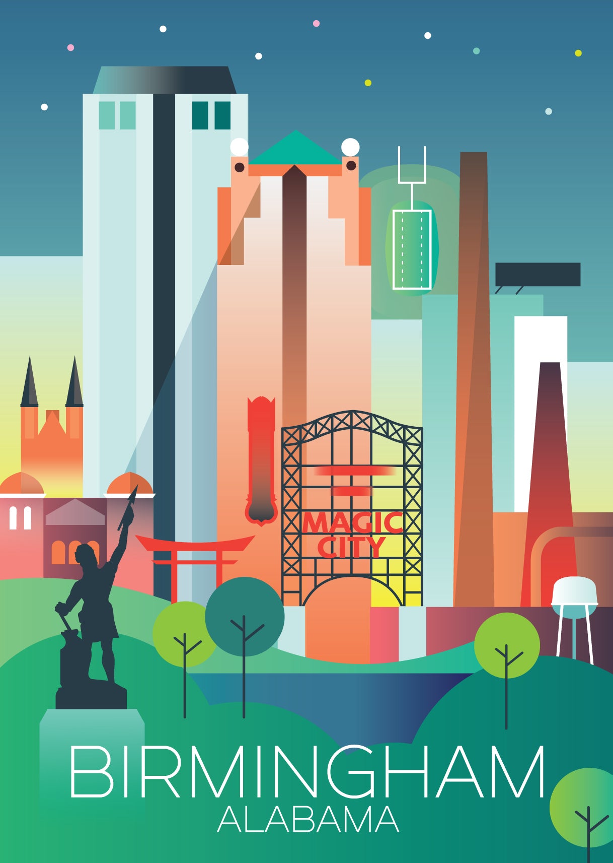 LTP - Birmingham, Alabama Postcard