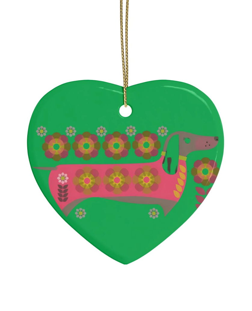 Dachshunds for Days Christmas Ornament