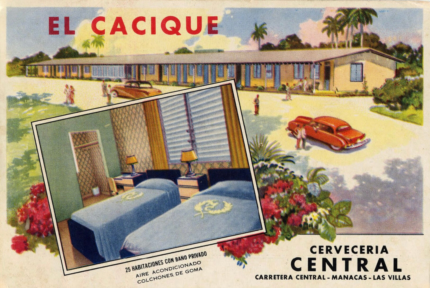 Havana Cuba El Cacique Hotel Vintage Postal Card