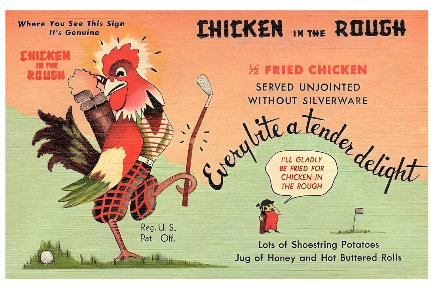 Chicken In The Rough Postal Card