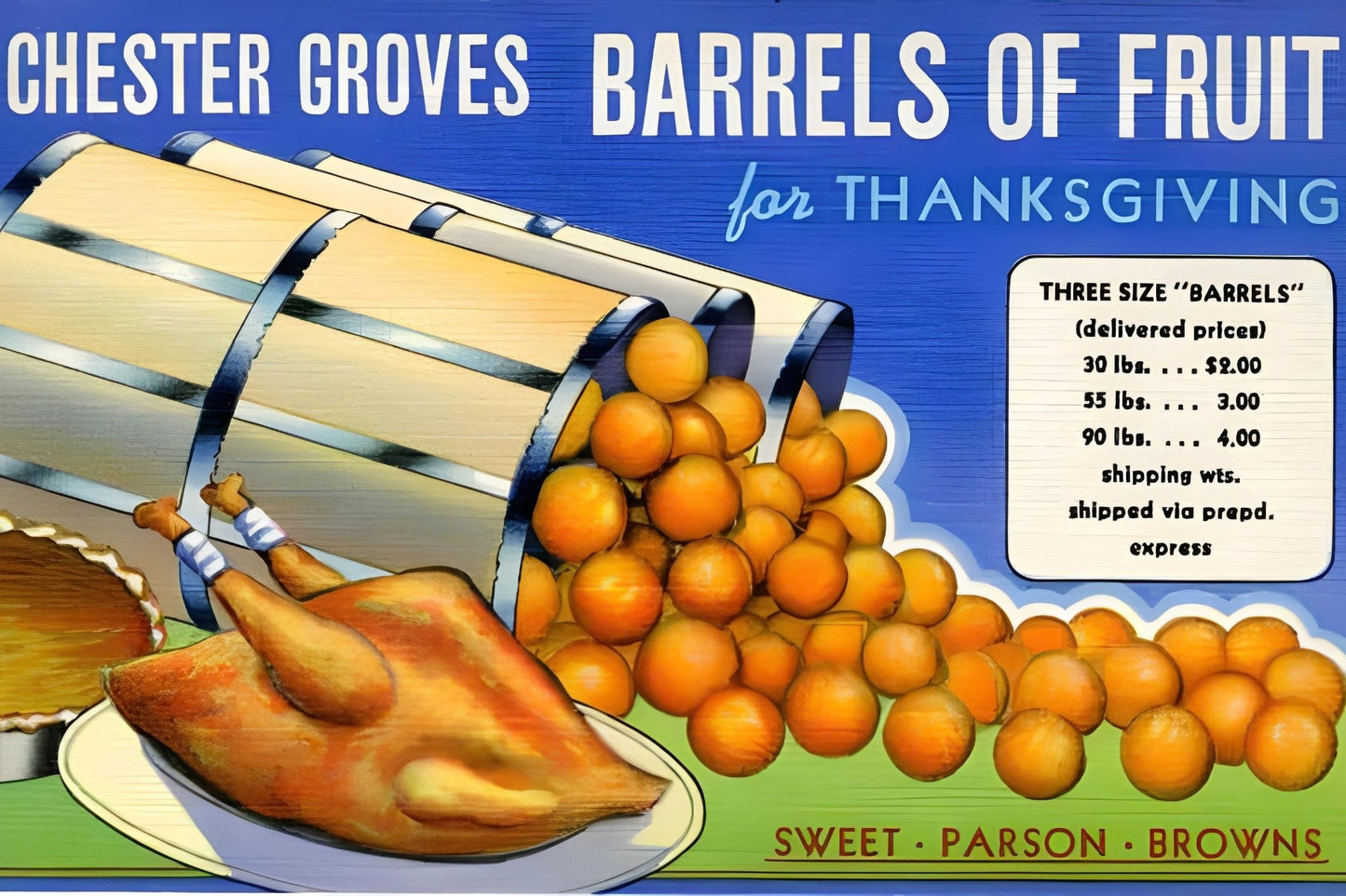 Barrels of Fruit Postal Card