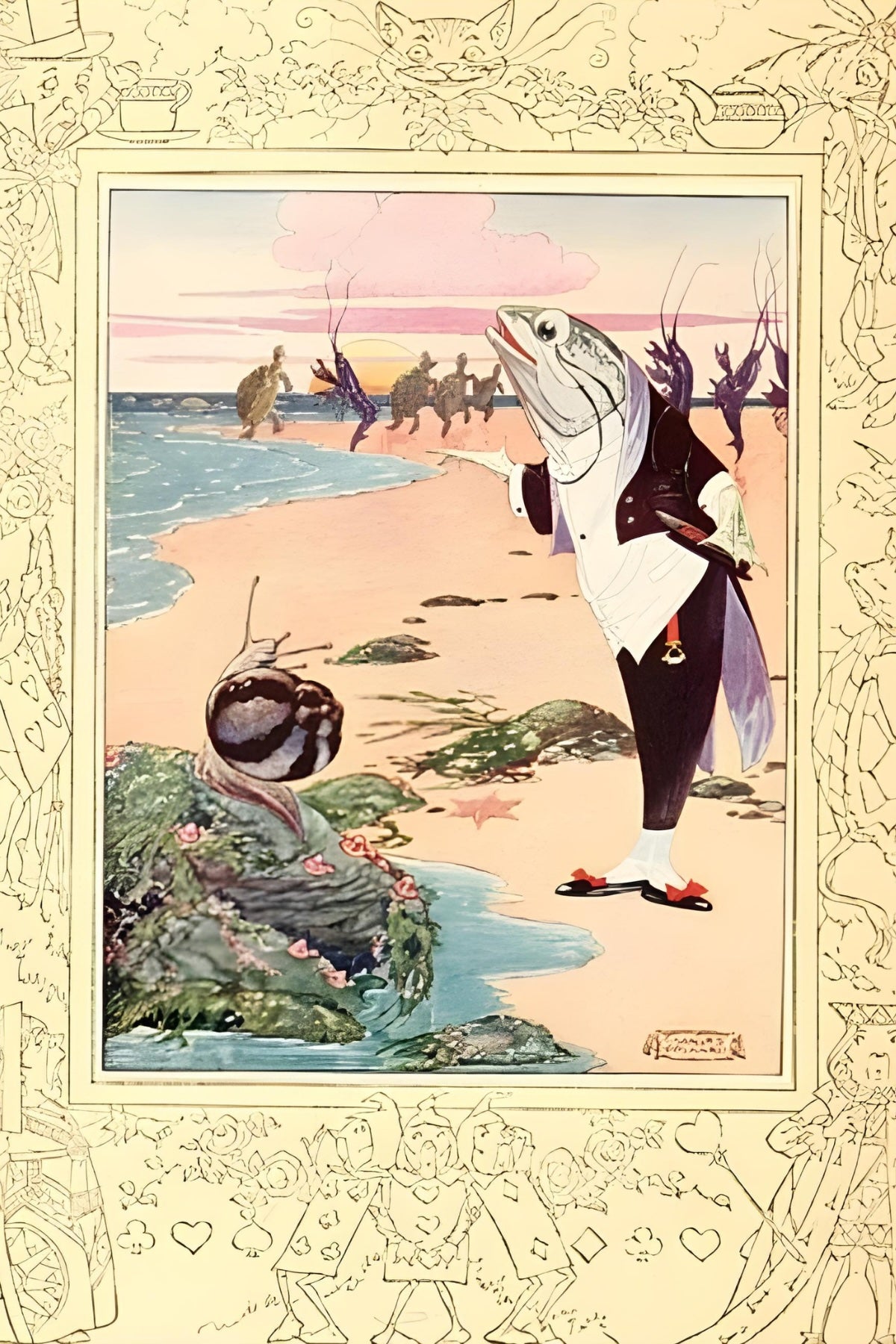 The Lobster Quadrile Postal Card