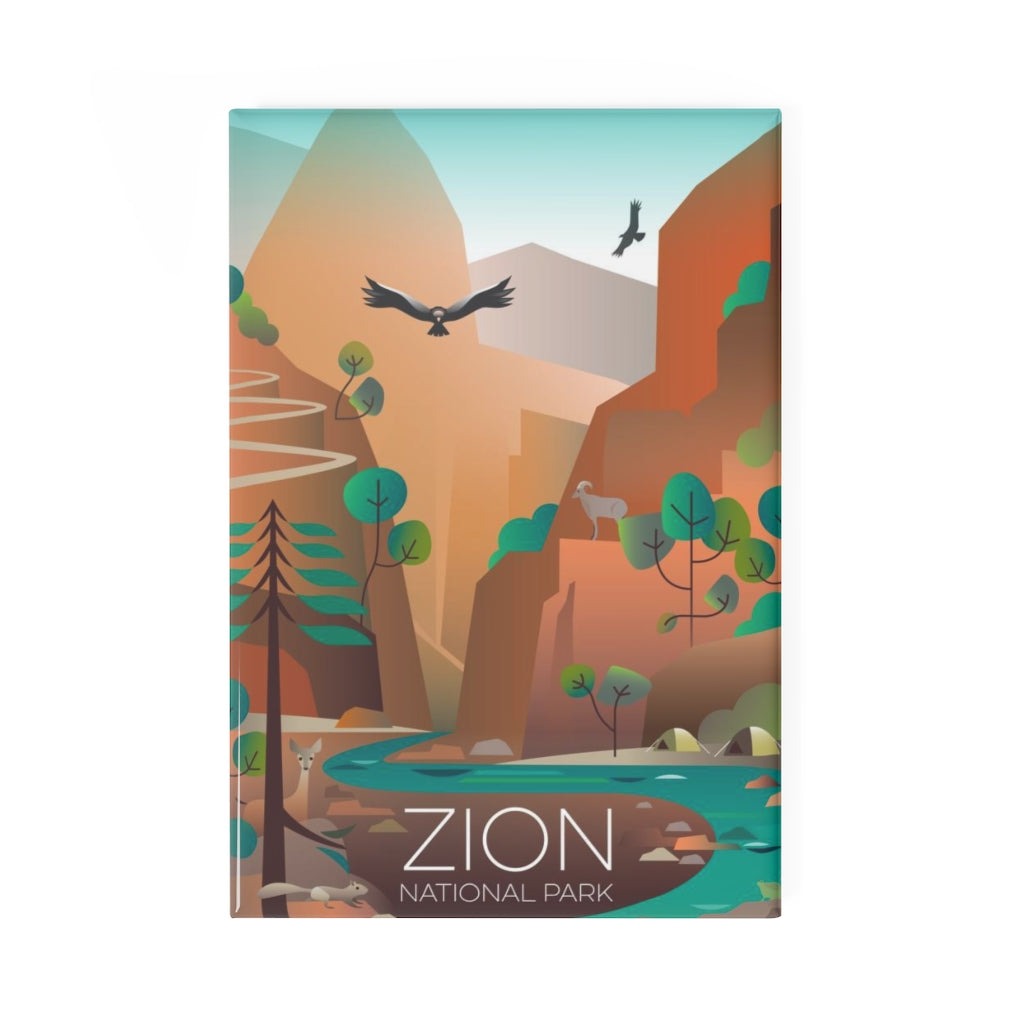 ZION NATIONAL PARK REFRIGERATOR MAGNET