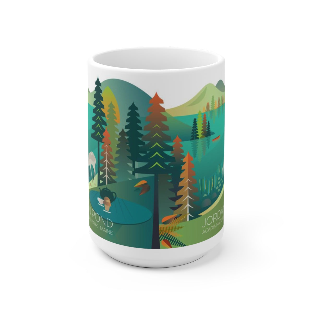 PARC NATIONAL ACADIA JORDAN POND TASSE EN CÉRAMIQUE DE 11 OZ OU 15 OZ