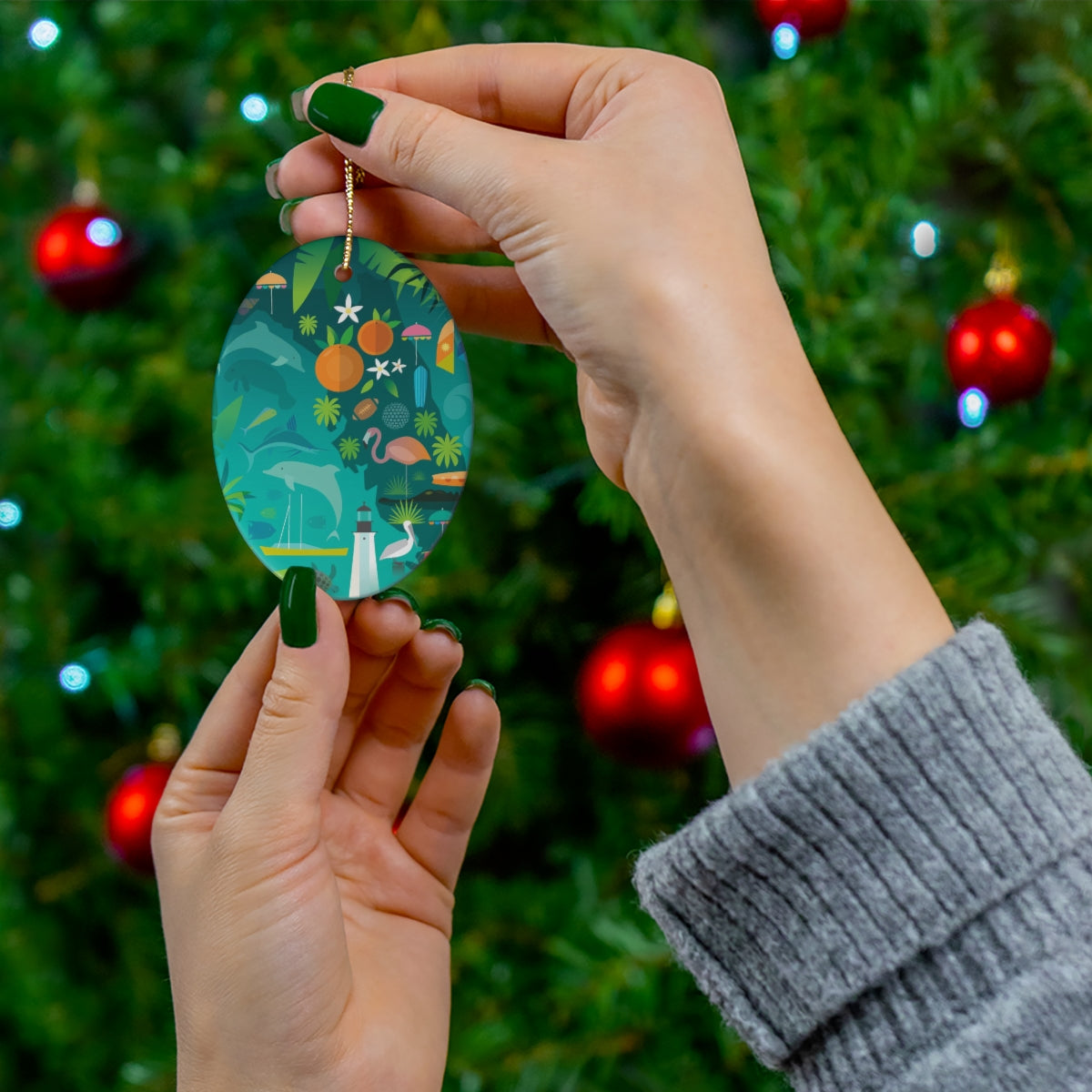 Florida Ceramic Ornament