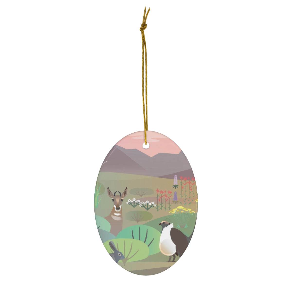 The Sagebrush Eco System Ceramic Ornament
