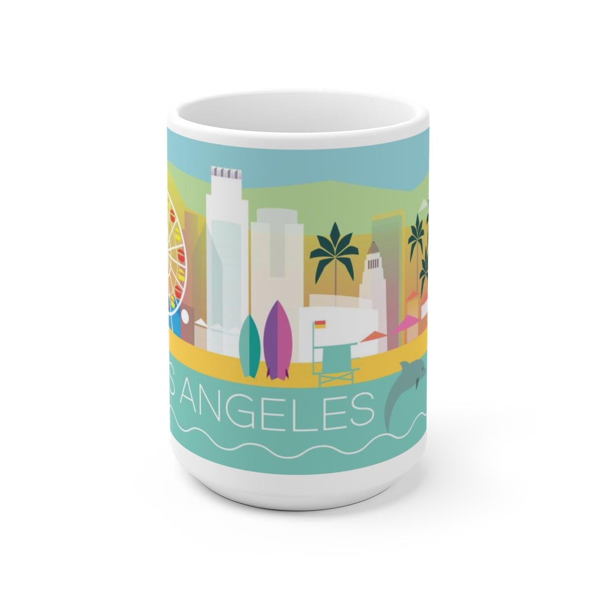 LOS ANGELES 11 OZ ODER 15 OZ KERAMIKBECHER