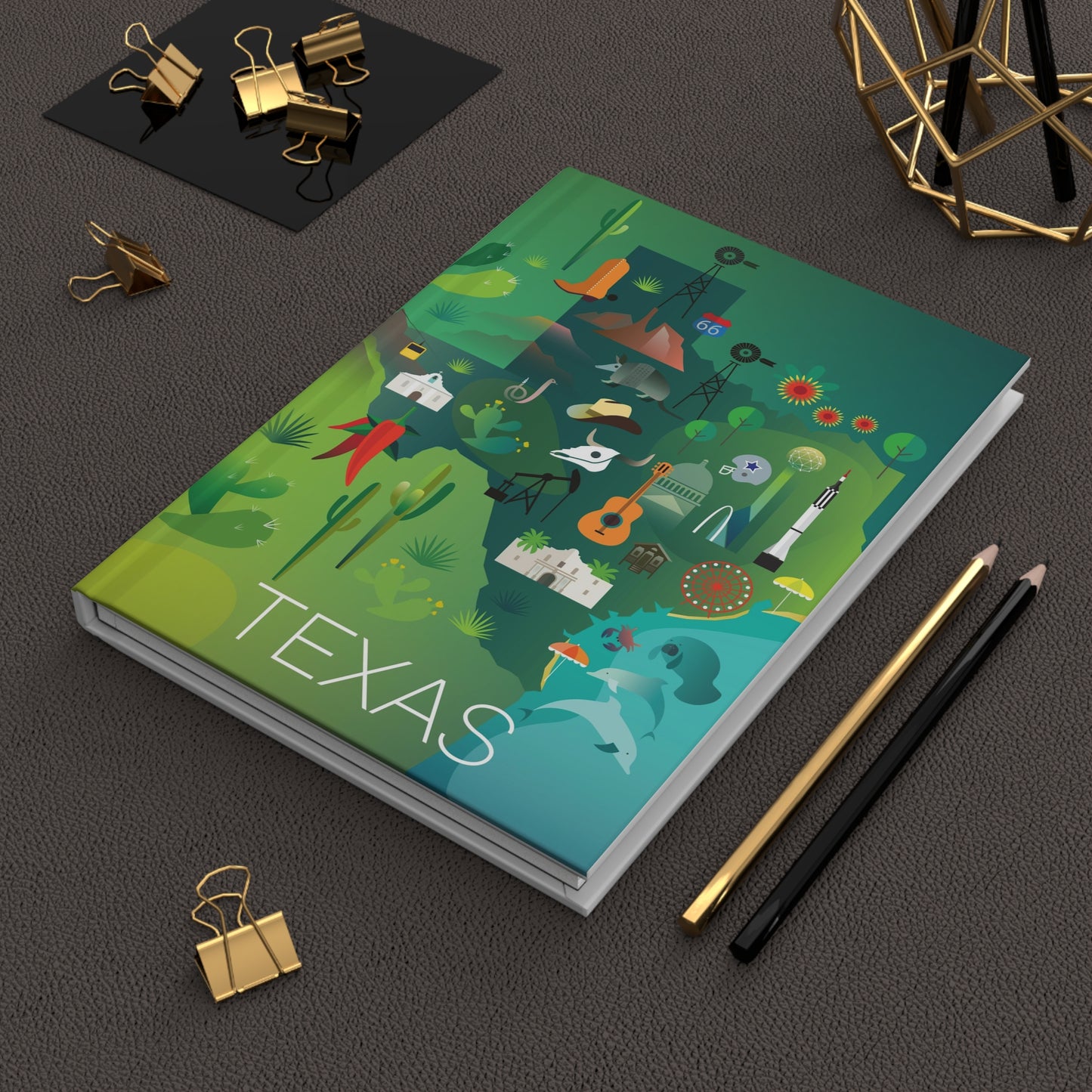 Texas-Hardcover-Tagebuch