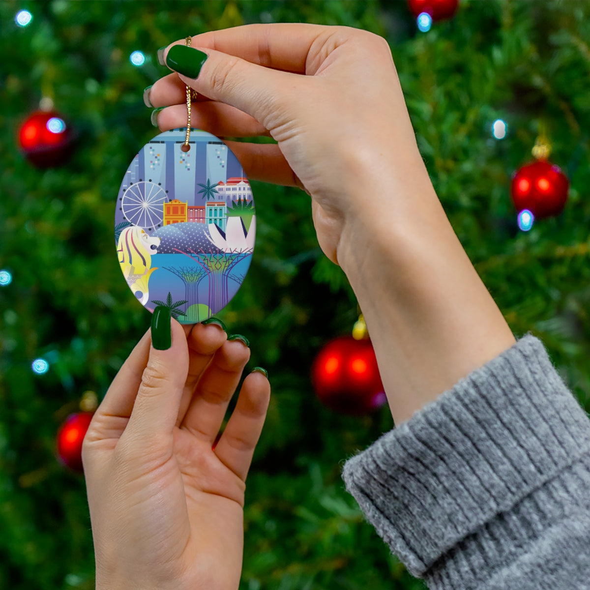 Singapore Ceramic Ornament