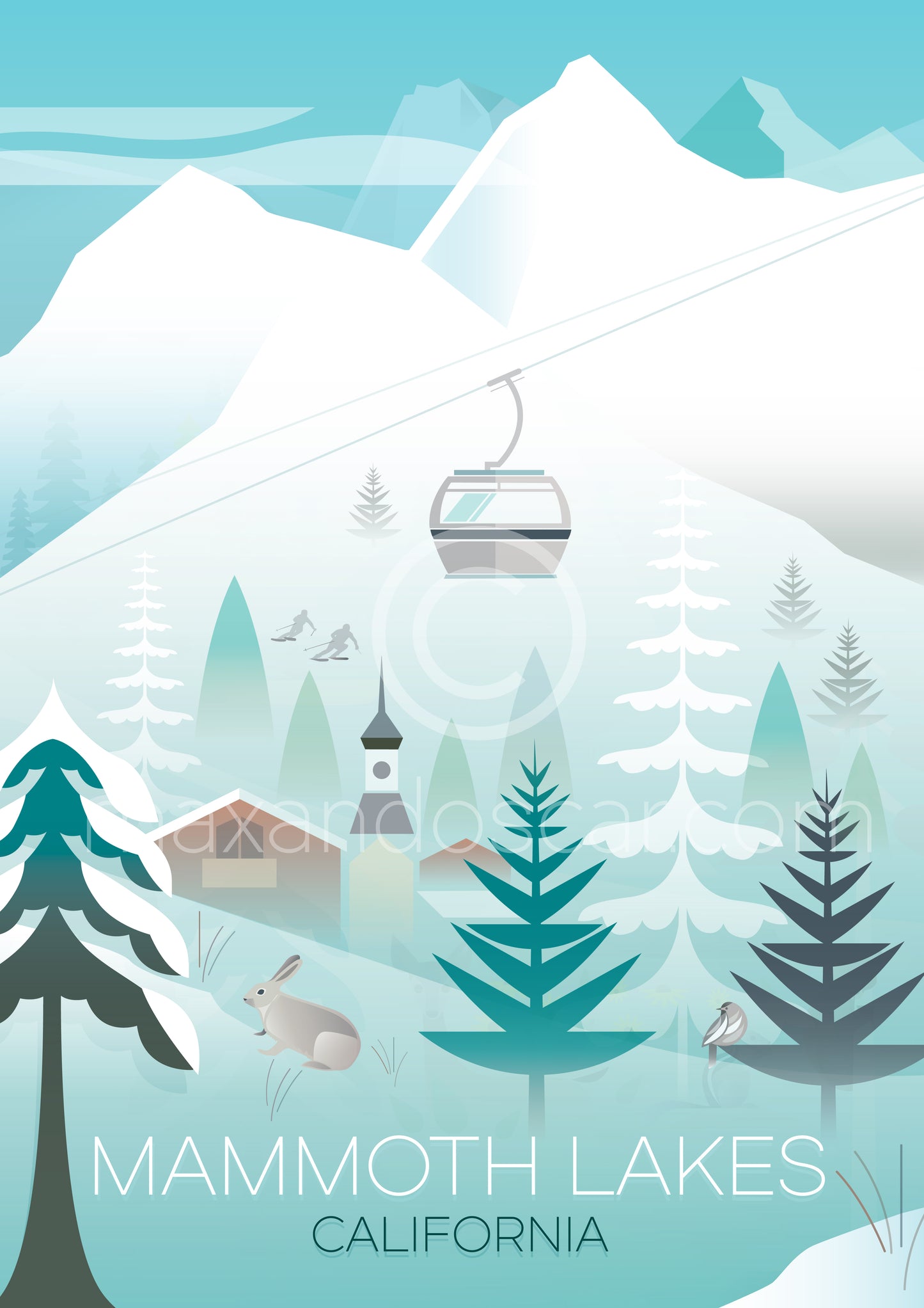 LACS MAMMOTH, IMPRIMÉ D'HIVER