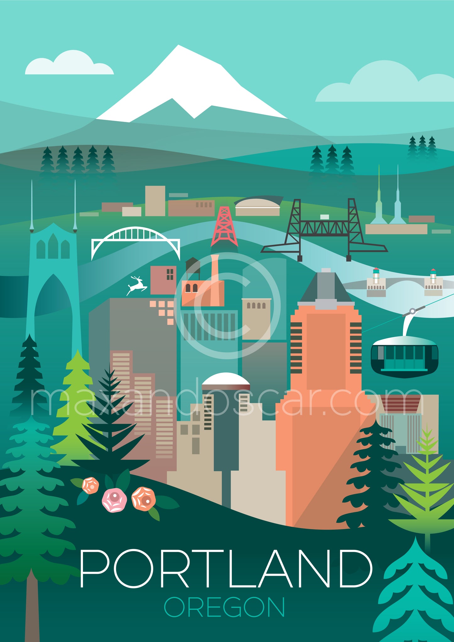 PORTLAND, OREGON JIGSAW PUZZLE