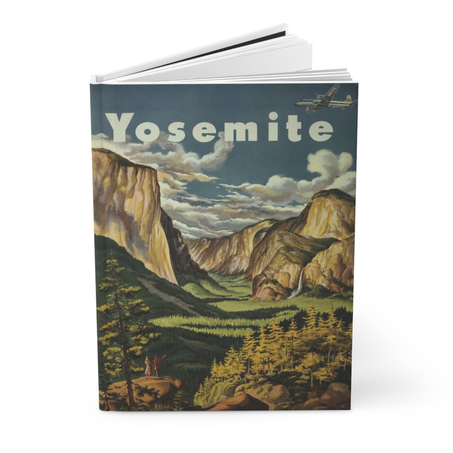 Parc national de Yosemite Vintage United Airlines Carnet cartonné
