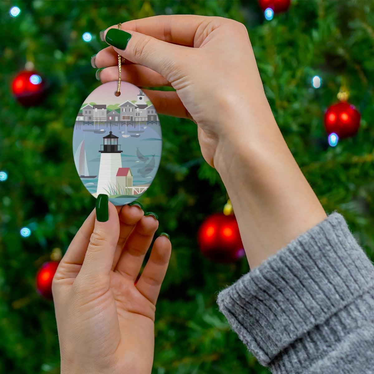 Nantucket Ceramic Ornament