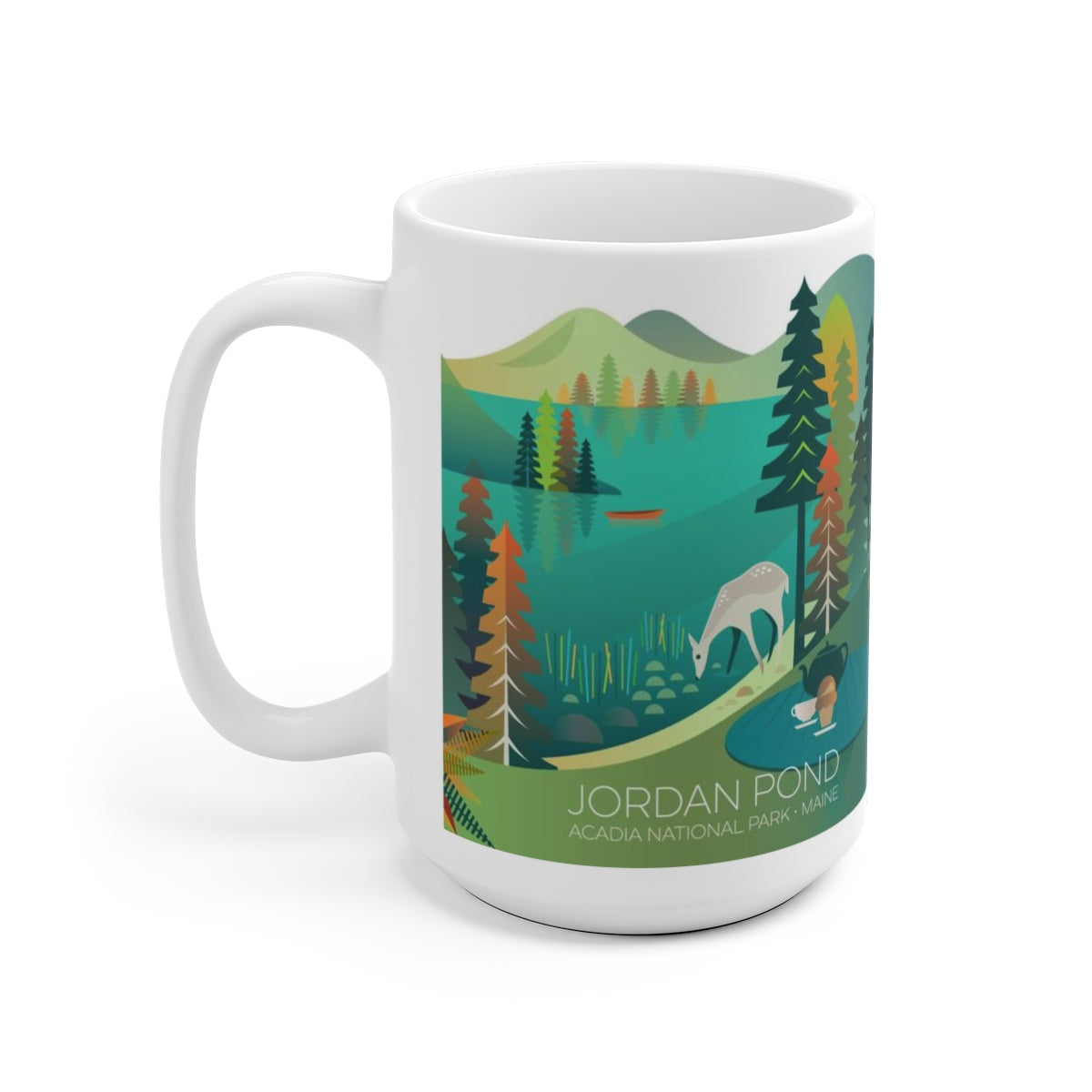 PARC NATIONAL ACADIA JORDAN POND TASSE EN CÉRAMIQUE DE 11 OZ OU 15 OZ