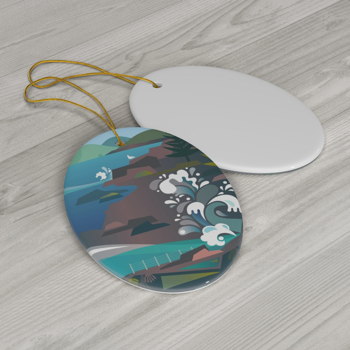 Acadia National Park, Thunder Hole Ceramic Ornament