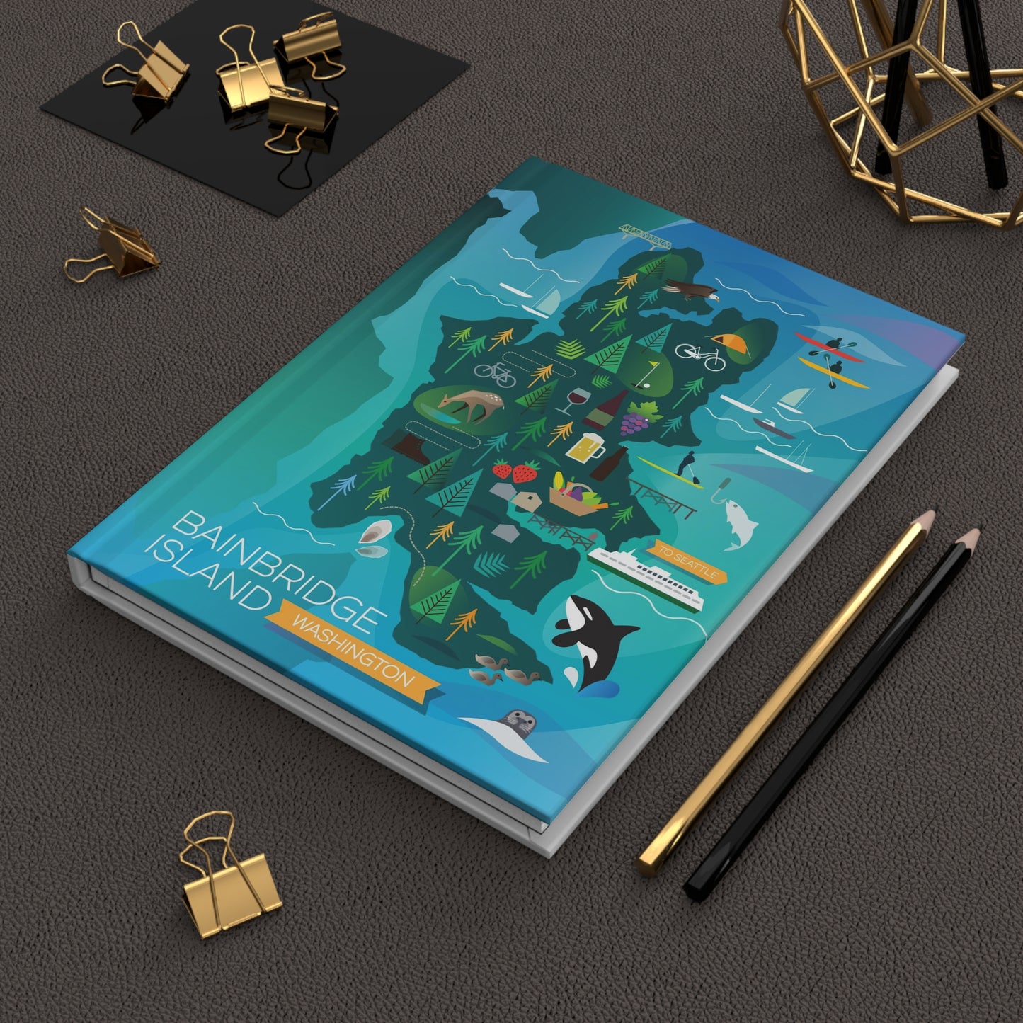 Île de Bainbridge Carnet cartonné