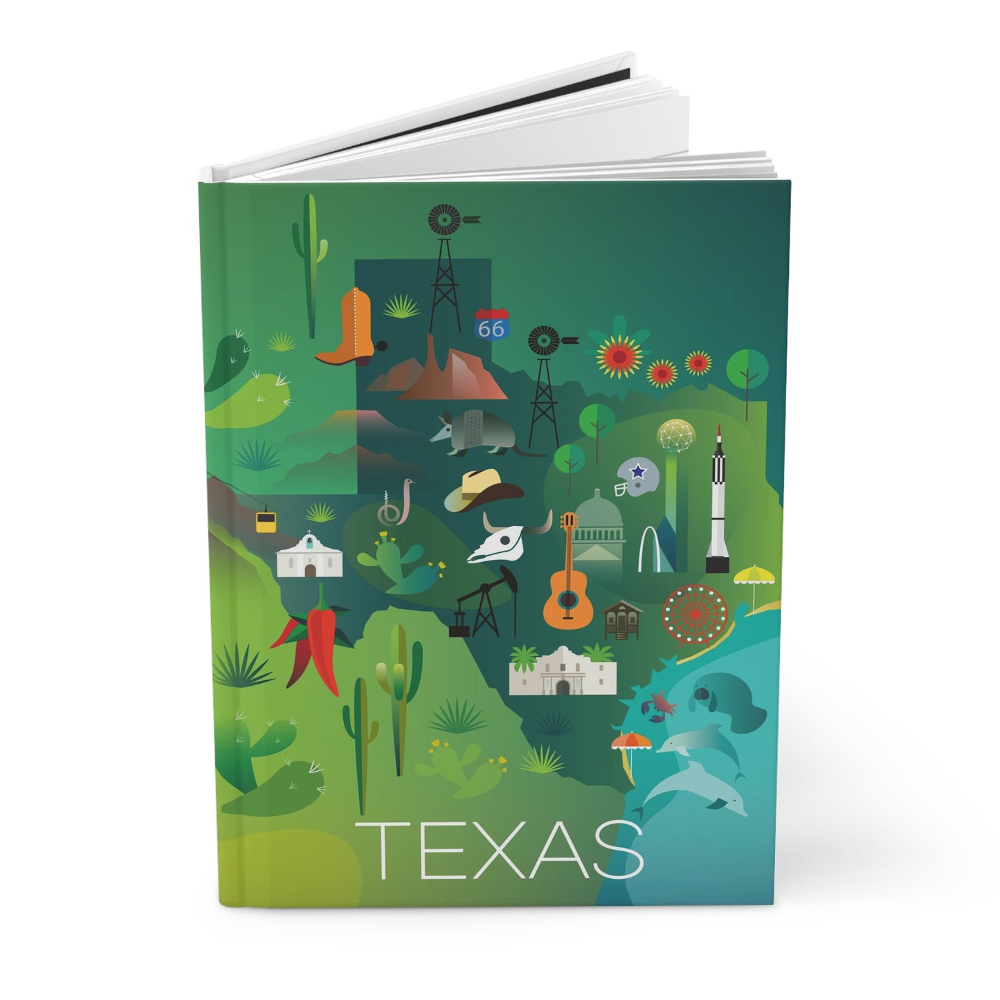 Texas-Hardcover-Tagebuch