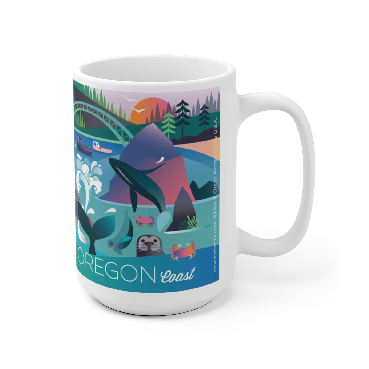 OREGON COAST 11 OZ OR 15 OZ CERAMIC MUG