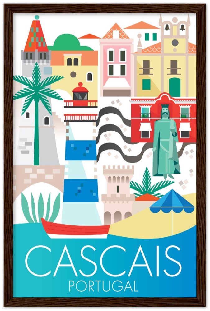Cascais Premium Matte Paper Wooden Framed Poster