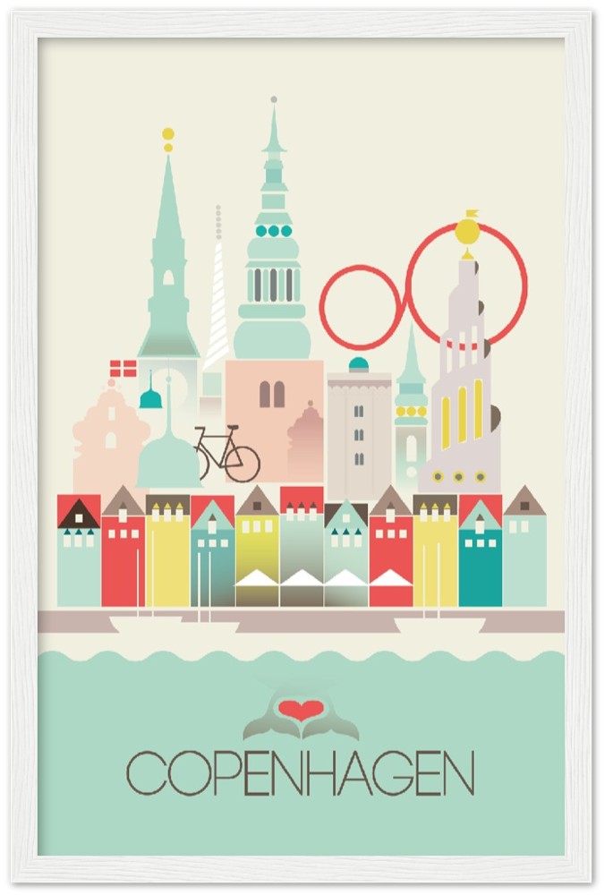 Copenhagen Premium Matte Paper Wooden Framed Poster