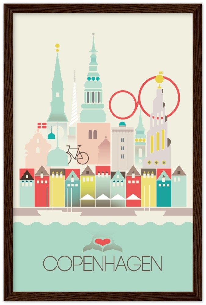 Copenhagen Premium Matte Paper Wooden Framed Poster