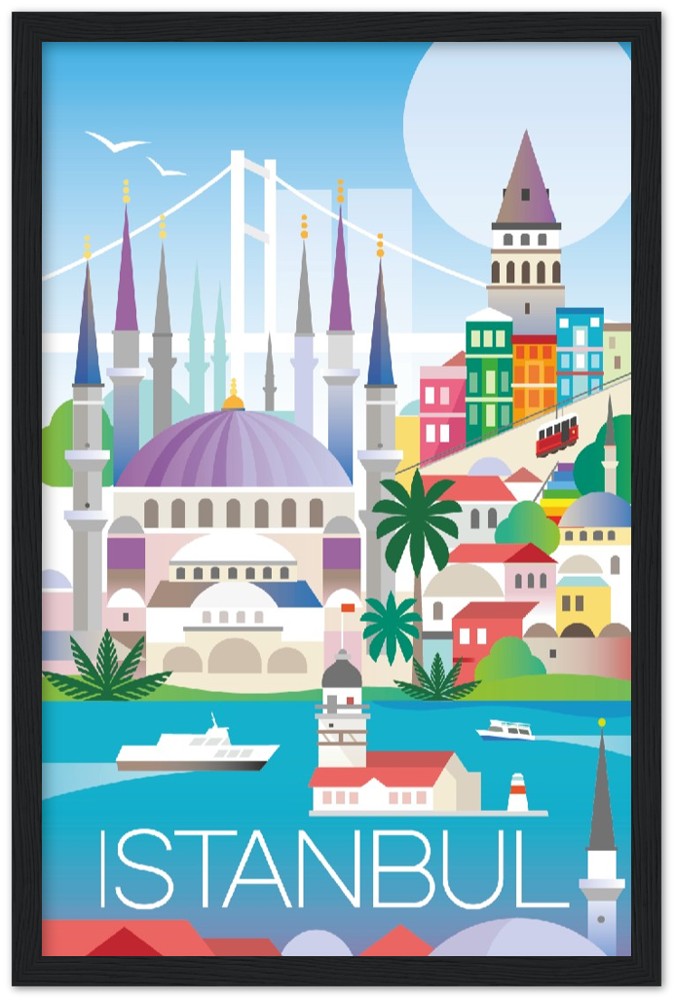 Istanbul Premium Matte Paper Wooden Framed Poster